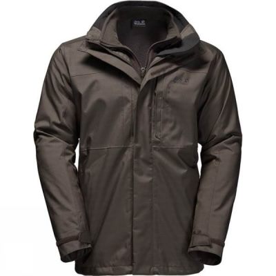 Chaquetas Jack Wolfskin Black Range 3-in-1 Hombre Verde Oliva Marrones - Chile WKV867195